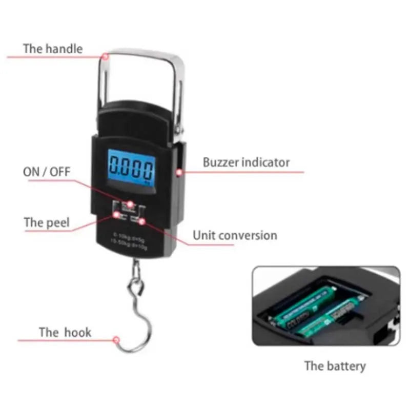 Lanmay Portable Digital Electronic Hand Luggage Balance Fishing Up To 50kg Great Precision National Sale Fast Delivery