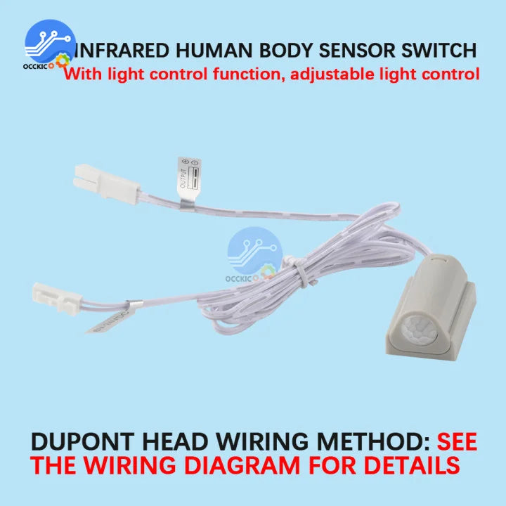 6V 12V 24V Infrared Switch with/without Light Control Human Body Sensor Switch Closet Wardrobe PIR Motion Sensor Light Switch