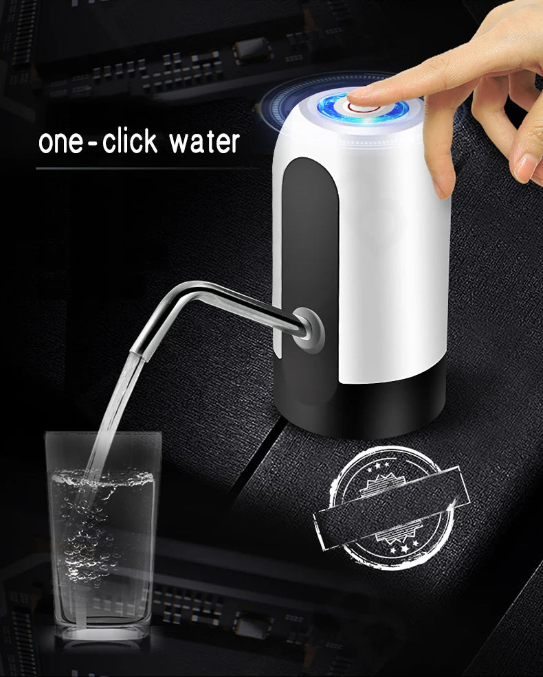 800mah Wireless Electric Barreled Water Pump USB Charging Small Portable Fast Water Automatic Dispenser Larger battery SUS 304