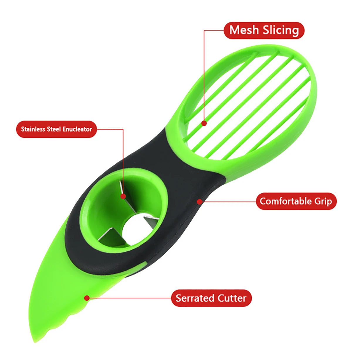 3 in 1 Avocado Slicer Cutter Enucleator Shea Corer Fruit Peeler Pulp Separator Avocado Knife Kitchen Acceesories Gadgets Tools