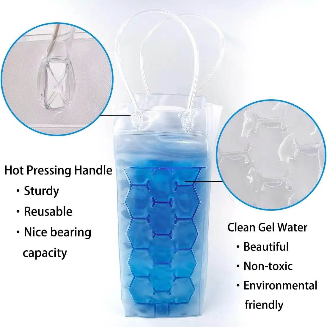 Ice Wine Bag Holder Champagne Beer Cooler Wine Glass Holder Whisky Can Drink Cooler Gel Cooling Chiller Bar Accessories