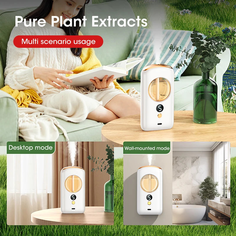 Smart Aromatherapy Machine Air Freshener Purifier Automatic Sprayer Essential Oil Perfume Diffuser Living Room Toilet Deodorizer