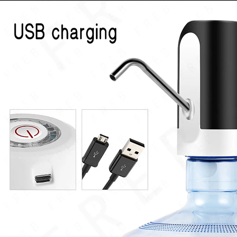 800mah Wireless Electric Barreled Water Pump USB Charging Small Portable Fast Water Automatic Dispenser Larger battery SUS 304